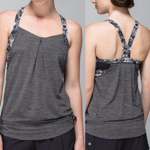 Lululemon Rest Less Tank Top Gra Built In Bra